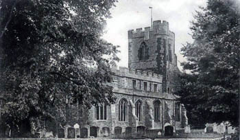 Cople Church from north west about 1900
